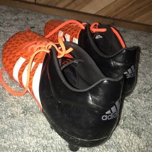 Orange Adidas Soccer Cleats